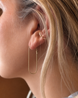 Carla Caruso Small Ovalong Dainty Hoops