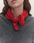 XL Fionn Cashmere Foulard in Poppy Red