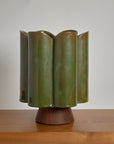 BZippyTallScallopVaseanalinegreen