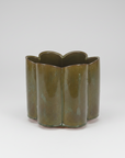 BZippy Short Tabletop Scallop Vase Analine Green