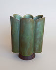 BZippy Tall Scallop Vase analine green