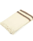 Belgian Linen Throw Blanket in Harlan Stripe 43"x71"