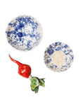 Blue Splatterware Oil & Salt Dish Set