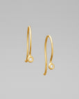 Carla Caruso Dainty Dot Drop Earrings with Diamonds