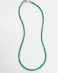 Carved Emerald Strand Necklace