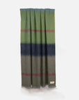 Colorblock Mohair Throw Blanket in Moss