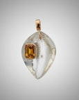 Crystal Cowry with Citrine Charm