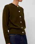 Ada Cardigan in Military Green