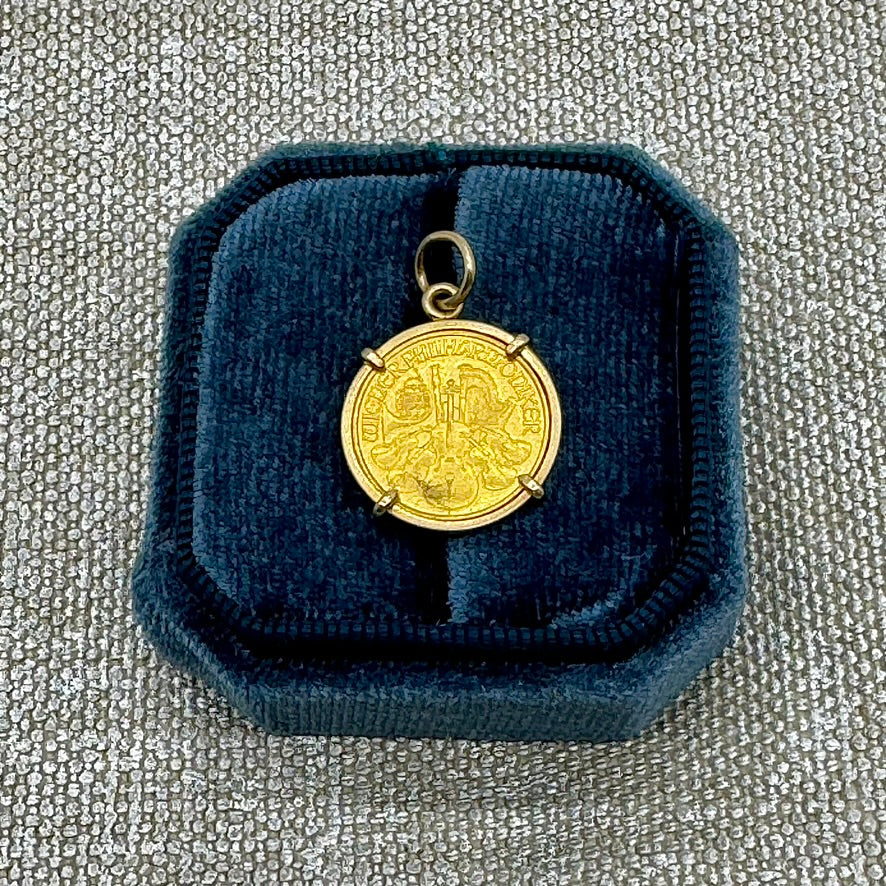 Vintage Austrian Philharmonic Gold Coin Charm