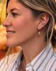 Carla Caruso Wide Arch with White Pearl Earrings