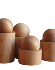 Wood Pot & Ball Lid
