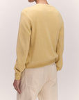 Enya Cashmere Cardigan in Pale Yellow