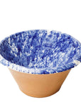 Extra Large Blue Splatterware Mixing Bowl