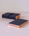 Gold Edged Notepads in Black Set of 2