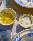 Green Splatterware Oil & Salt Dish Set