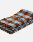 HTH Set of 4 Gingham Napkins in Blue Candy