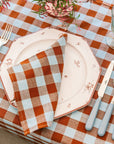 HTH Set of 4 Gingham Napkins in Blue Candy