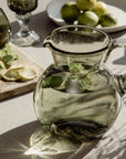 Handblown Olive Green Pitcher