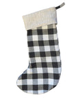 Handmade Christmas Stocking Black and White Gingham