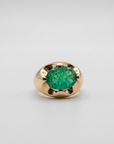 Vintage Emerald Belcher Ring