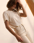 Jamie Haller Linen Chameleon Tee in Ecru