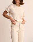 Jamie Haller Linen Chameleon Tee in Ecru