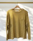 Linen Stripe Tee in Yellow