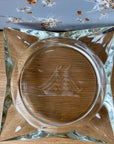 Vintage Etched Ship Ashtray