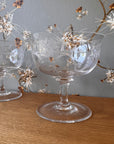 Vintage Etched Coupe, Set/4