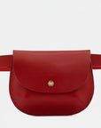 Il Bisonte Parione Belt Bag in Rosso Rubino