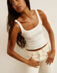 Jamie Haller Rib Tank in White