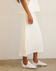 Jamie Haller Column Skirt in White
