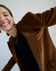 Jamie Haller Julius Blazer in Camel Corduroy