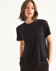 Jamie Haller Linen Chameleon Tee in Black