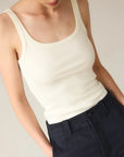 Jamie Haller Rib Tank in Natural White