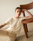 Jamie Haller Slouch Pant in Ecru