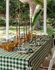 Large Gingham Tablecloth in Hunter