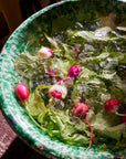 Large Green Splatterware Mixing Bowl