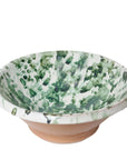 Large Green Splatterware Mixing Bowl