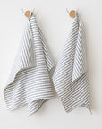 Linen Tea Towel indigo Stripe