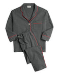 Marina Pajama Set in Charcoal Grey Flannel