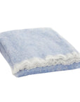 Mohair Throw Blanket in Azure
