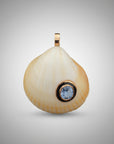 Natural Anadara Charm with Sapphire