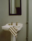 Organic San Luis Hand Towel in Caper & Chalk