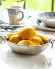 Oval Pewter Bowl with Rings