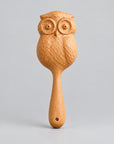 Organic Wooden Rattle Owl