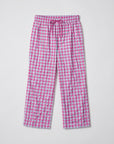 Pajama Pants in Fuchsia & Mint Gingham