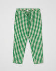 Pajama Pants in Green & Sand Gingham