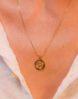 Vintage A. Augis Round Blue Sapphire Halo Charm