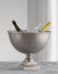 Raw Metal Square Base Planter/Beverage Cooler